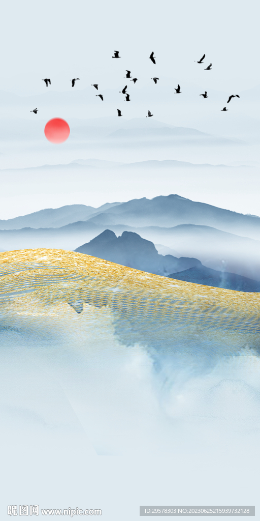 高雅 意境简约玄关 tif分层