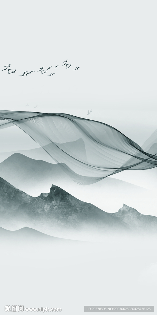 高清 意境简约玄关 tif分层