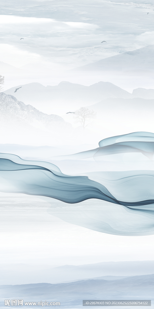 意境 中式现代玄关 Tif分层