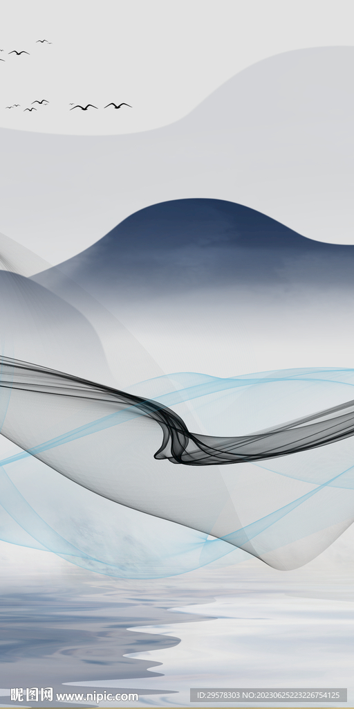 新款 中式现代玄关 Tif分层