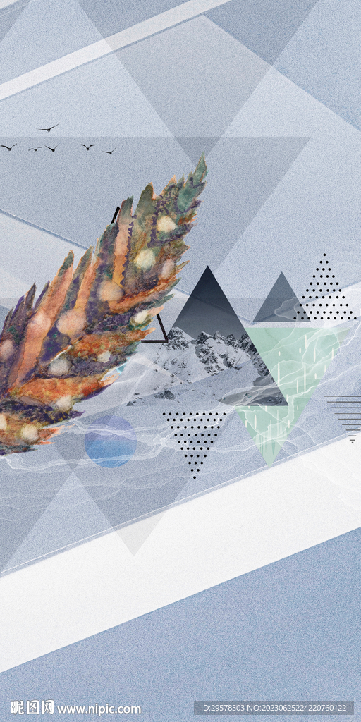 几何 欧式玄关新画 TIF分层