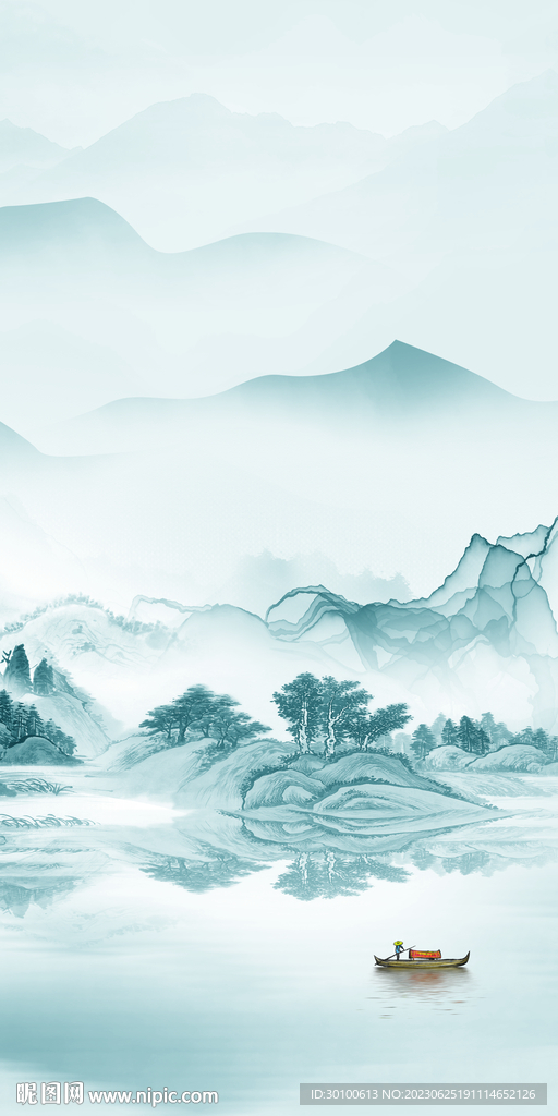 蓝色 简奢人气玄关 tIf分层