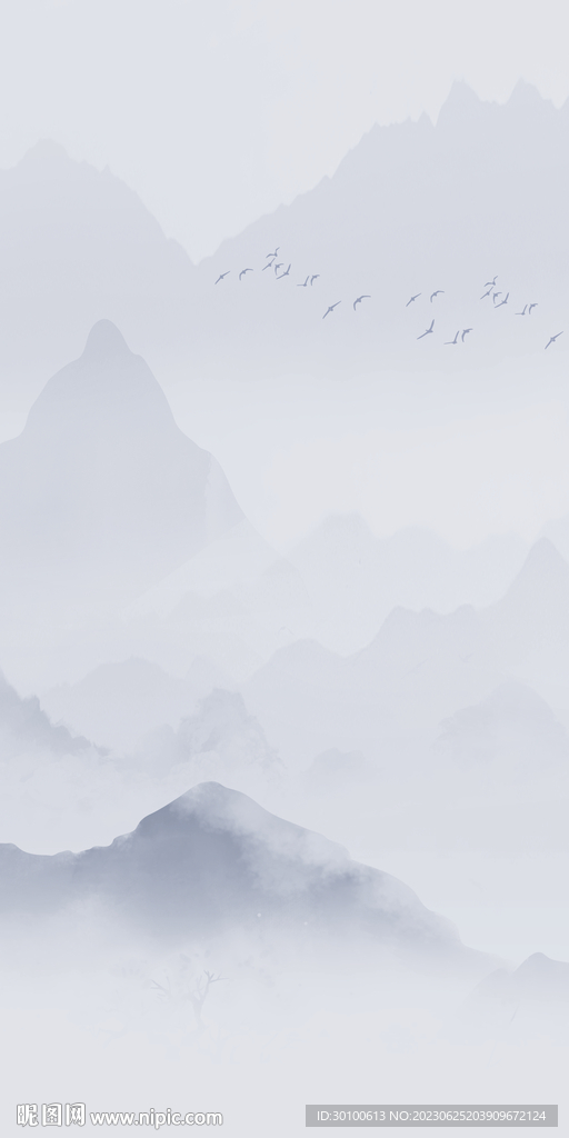 蓝色 高清简约玄关 TIF分层