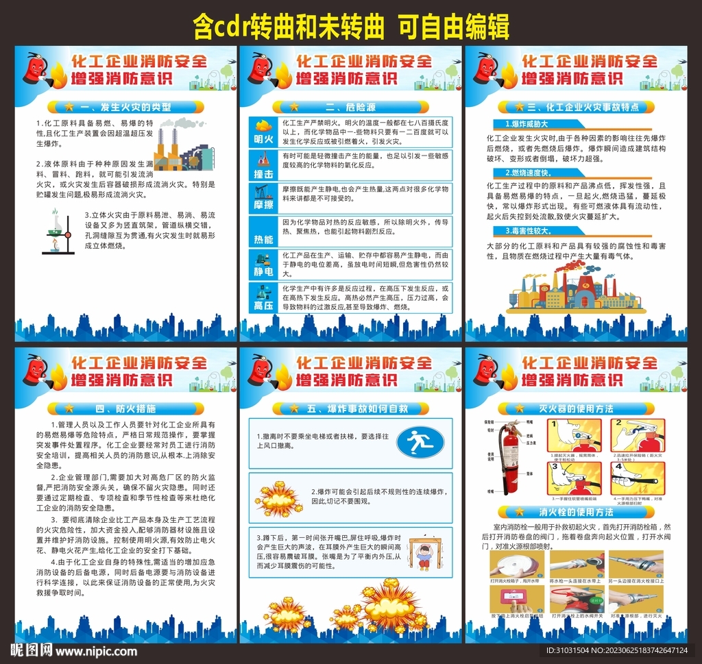 公司化工工厂消防安全海报