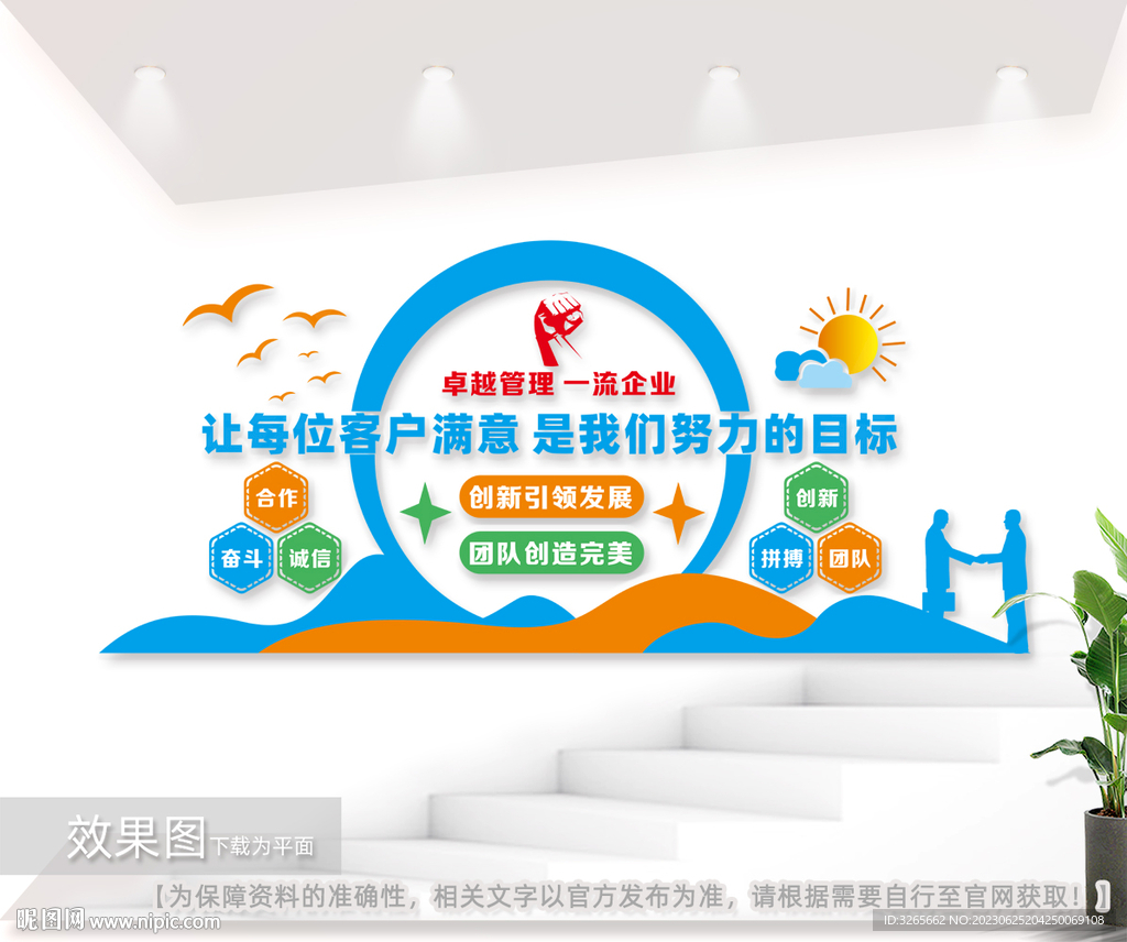 企业文化前台客服工作形象墙图片