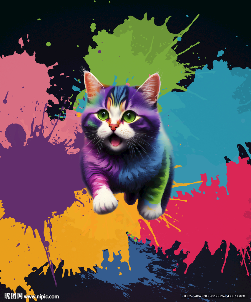 彩色猫咪