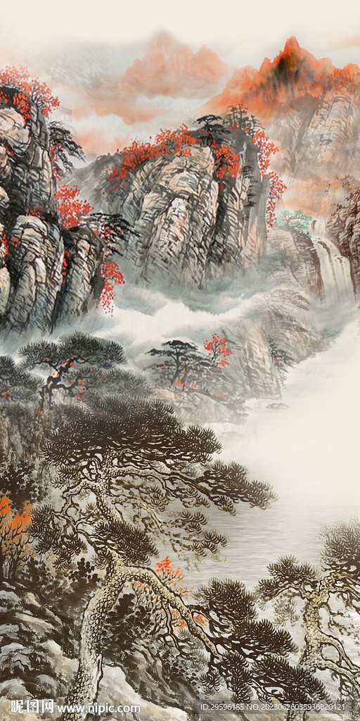 极简 大气清雅玄关 tif分层