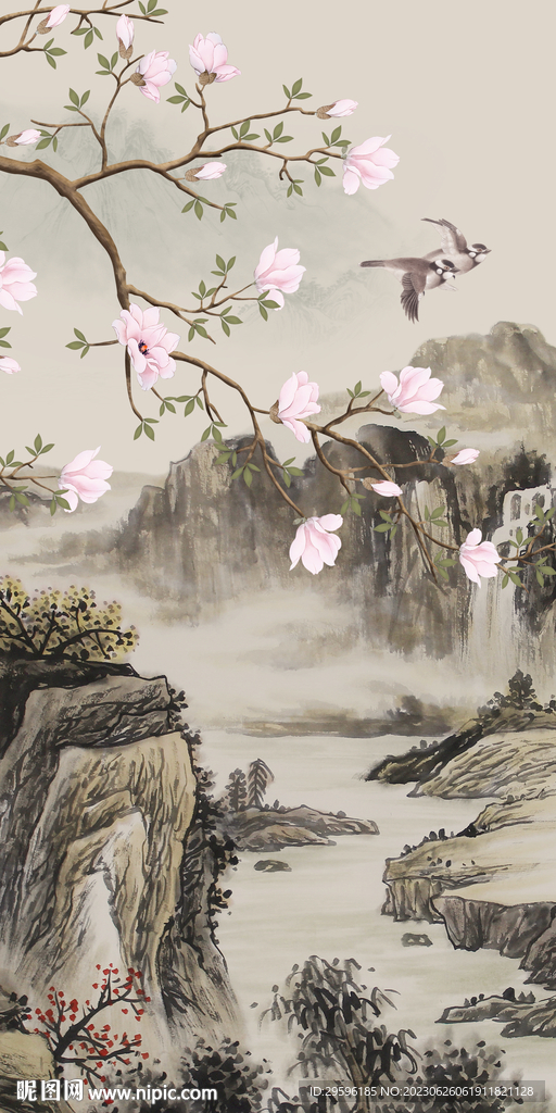 新款 中式高端玄关 tif分层