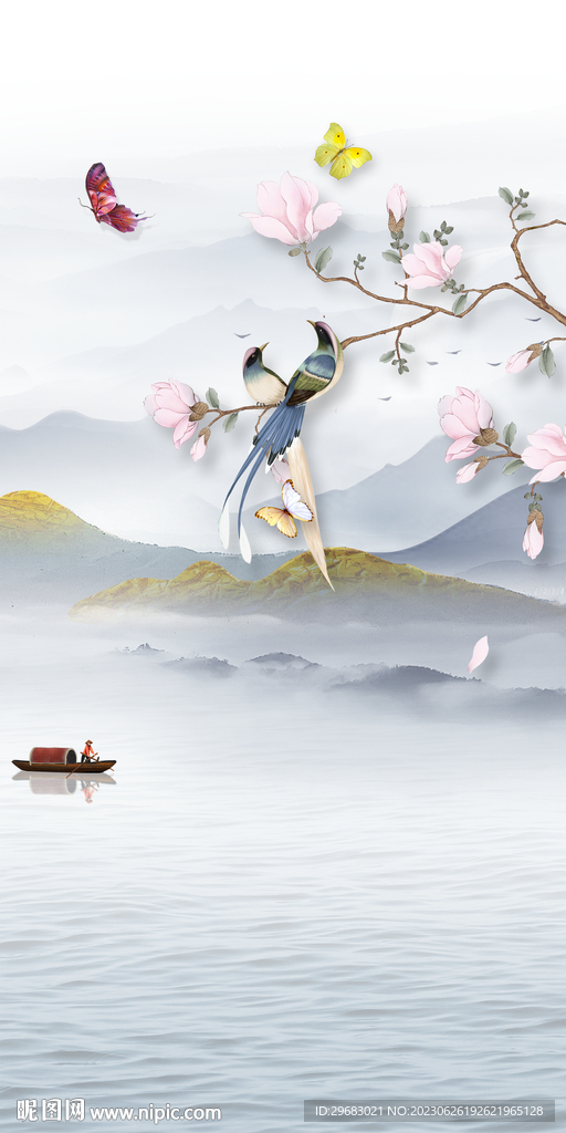 高清 高端中式玄关 TIf分层