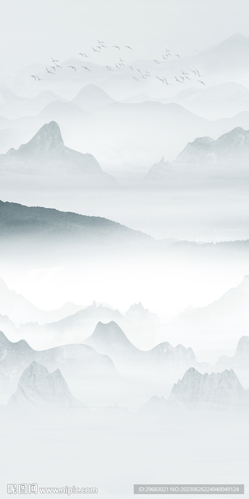 别墅 新玄关中式画 Tif分层