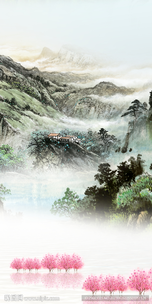 古风 新玄关中式画 Tif分层