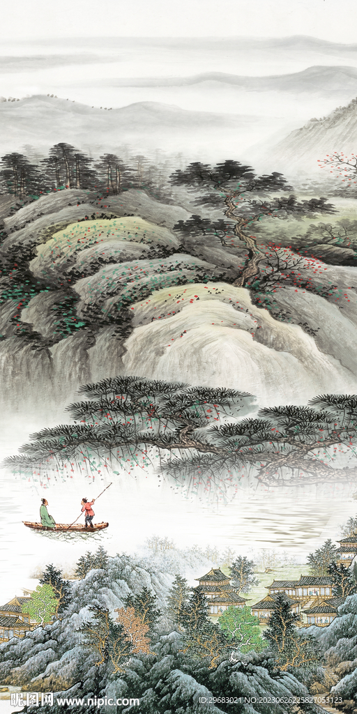 高雅 新玄关中式画 Tif分层