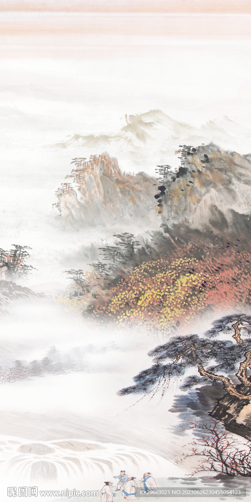 高清 新玄关中式画 Tif分层