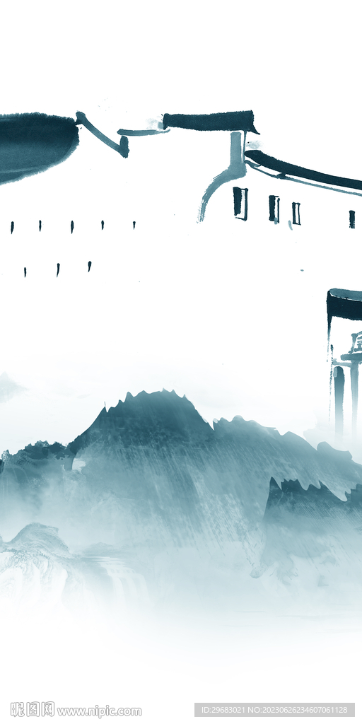 新品 高清山水玄关 Tif分层