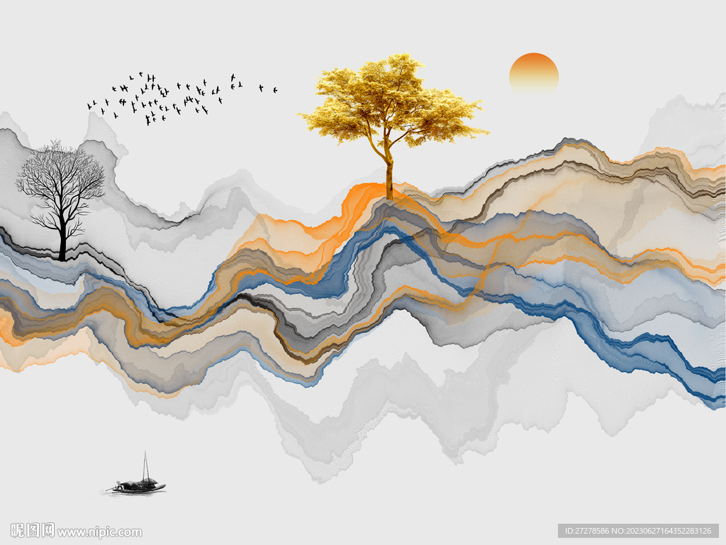抽象烟雾素材山水水墨