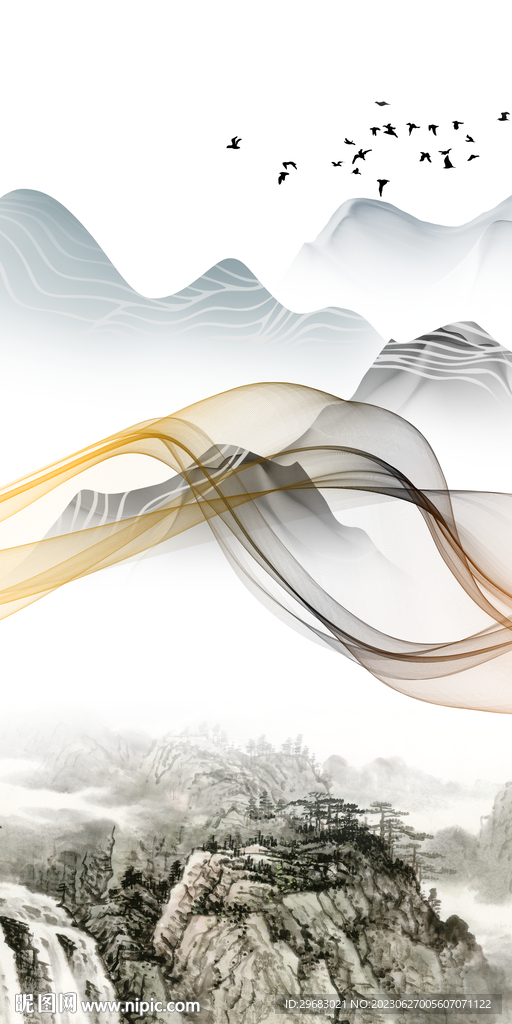 高档 新高端玄关画 tif分层