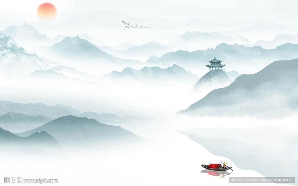 高档 山水新背景墙 TIf分层