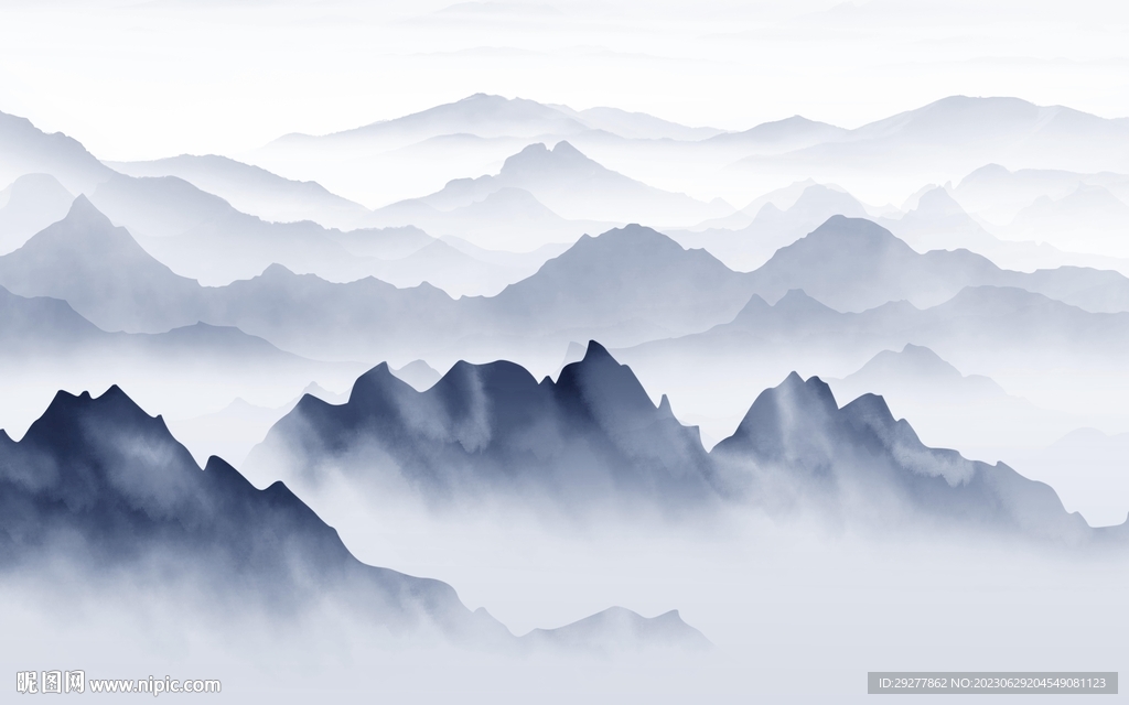 高清 山水新背景墙 TIf分层