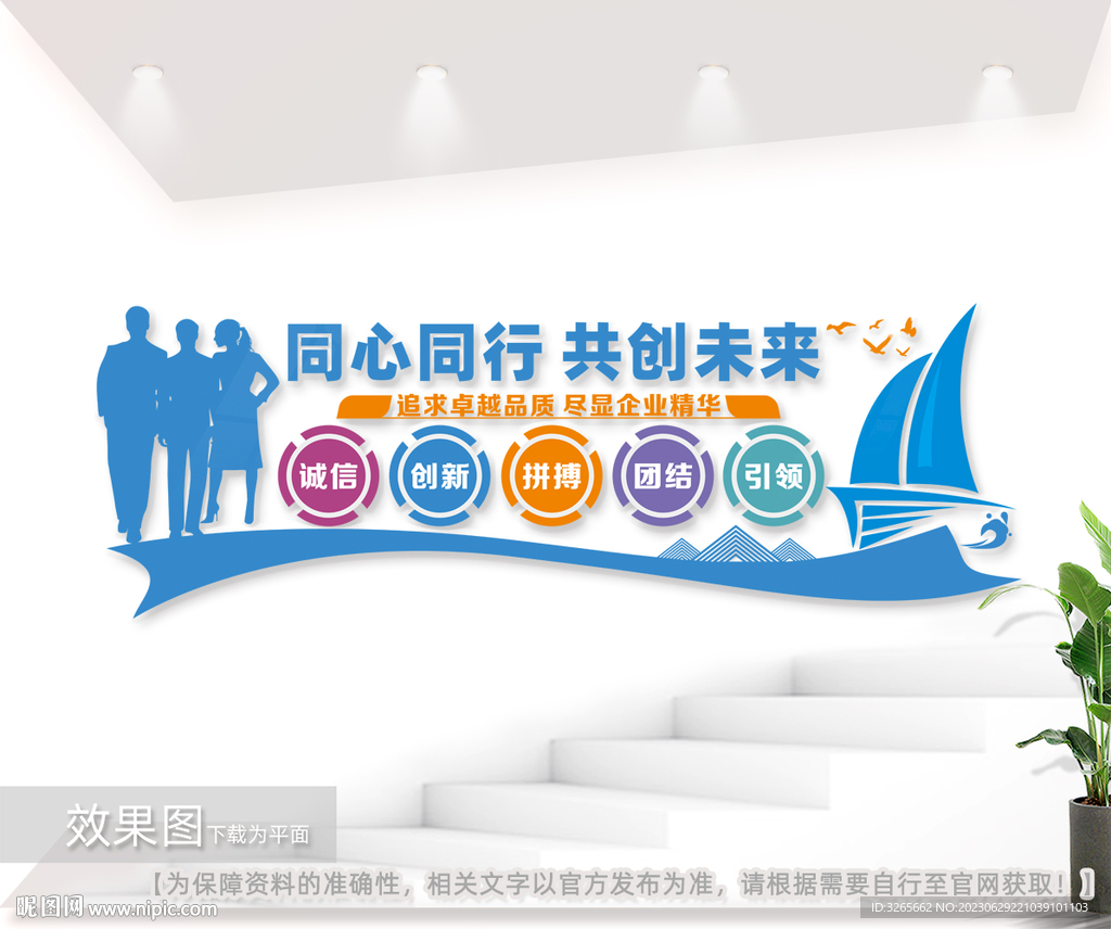 同心同行共创未来企业文化墙