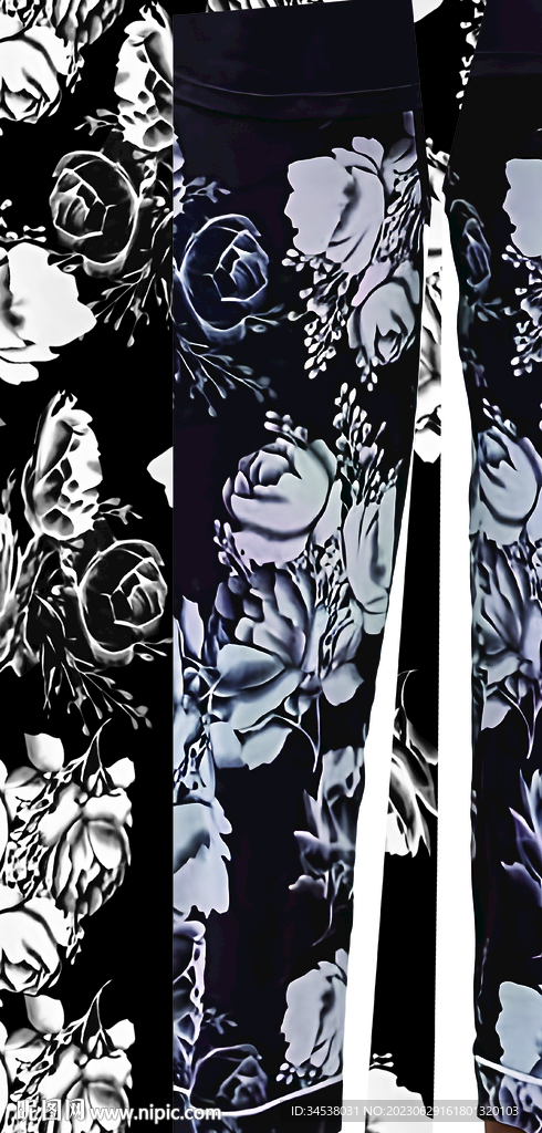 数码印花  玫瑰花 牡丹