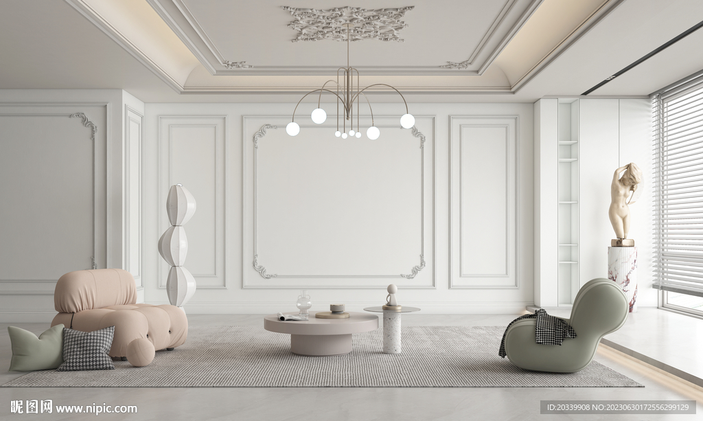 奶油风  背景墙 