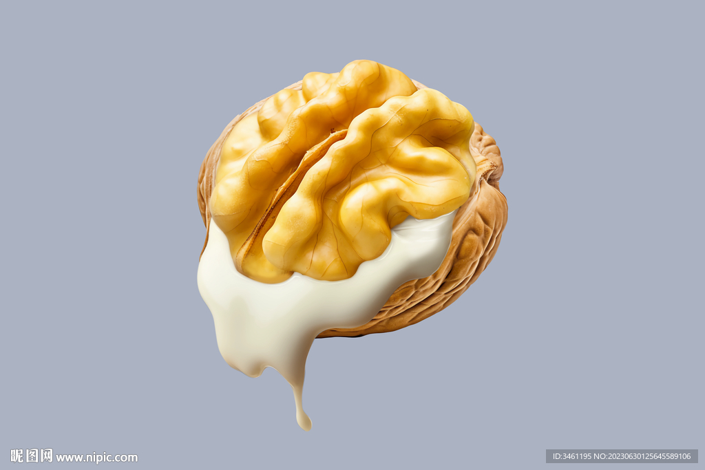 核桃牛奶奶花分层图