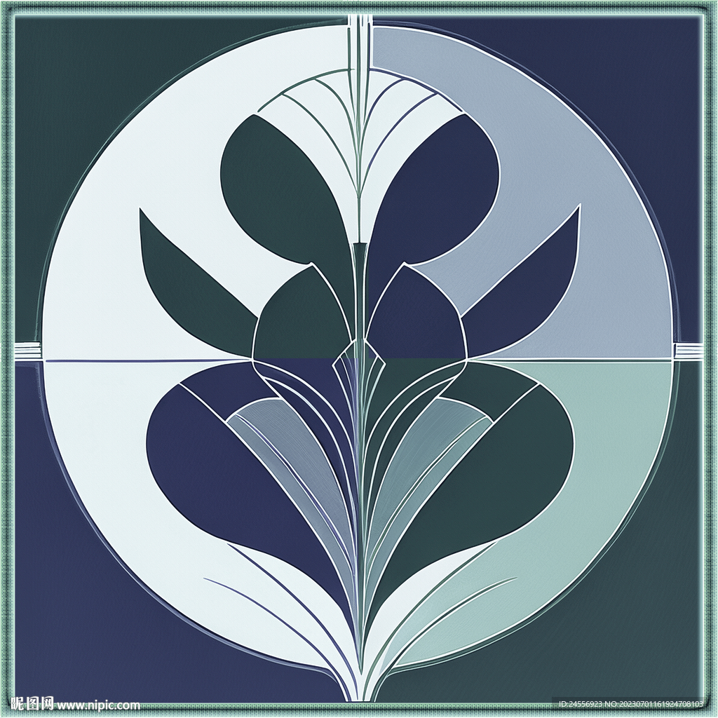 抽象纹饰色块装饰画