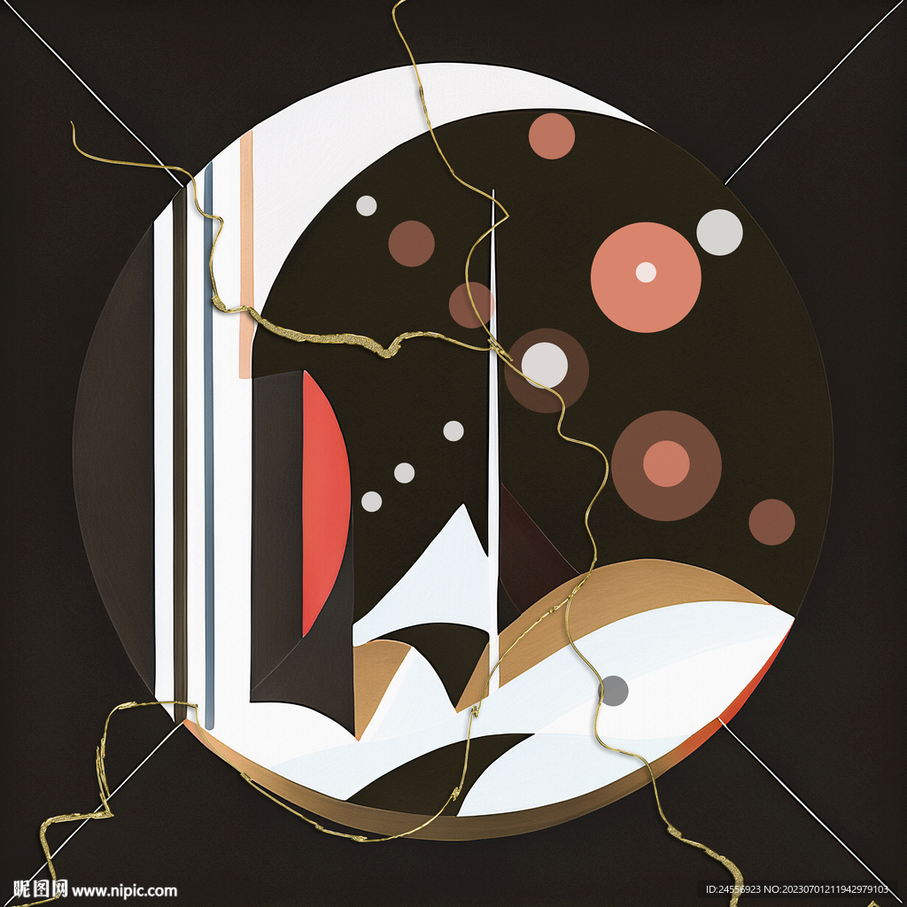 抽象古典装饰画