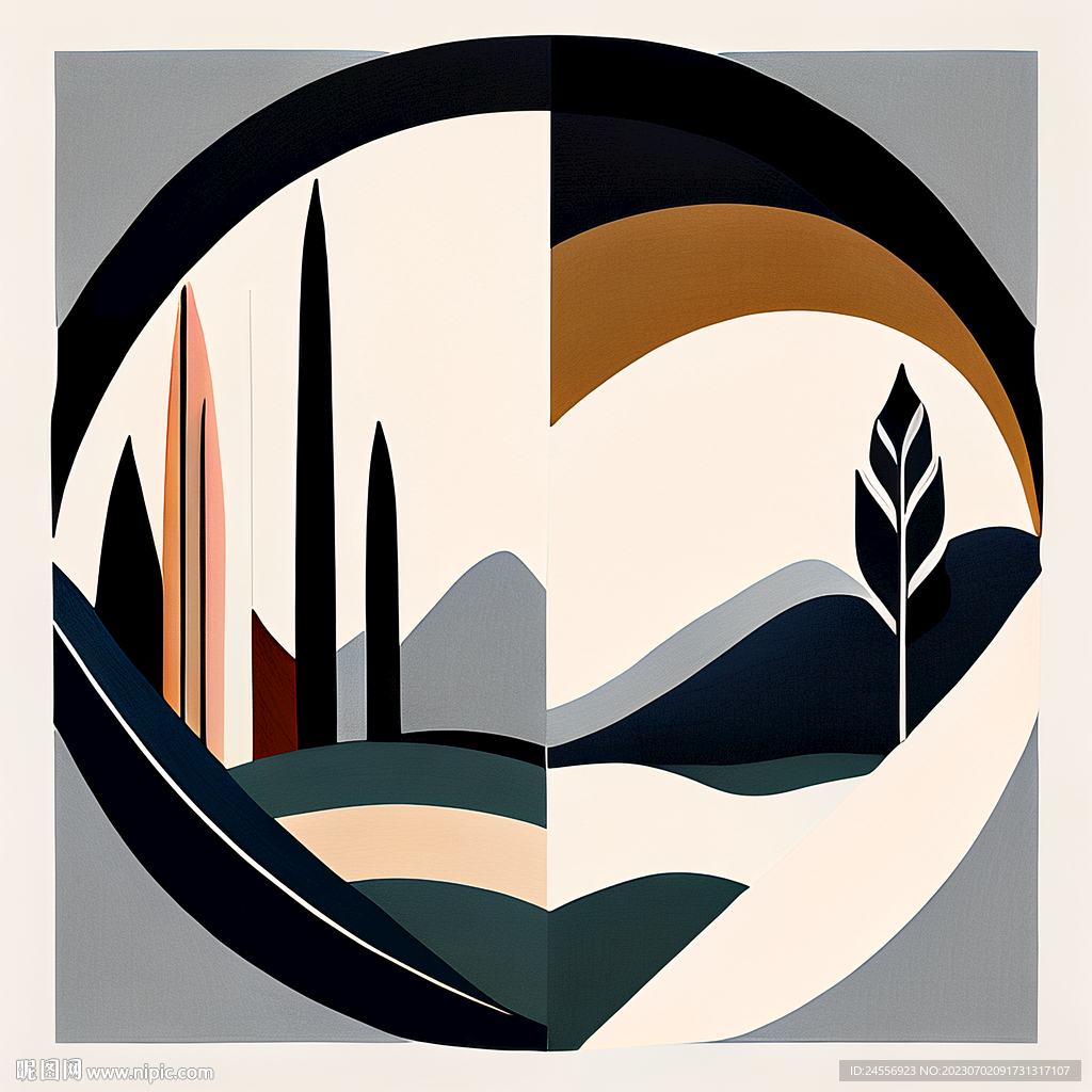 抽象无框装饰画