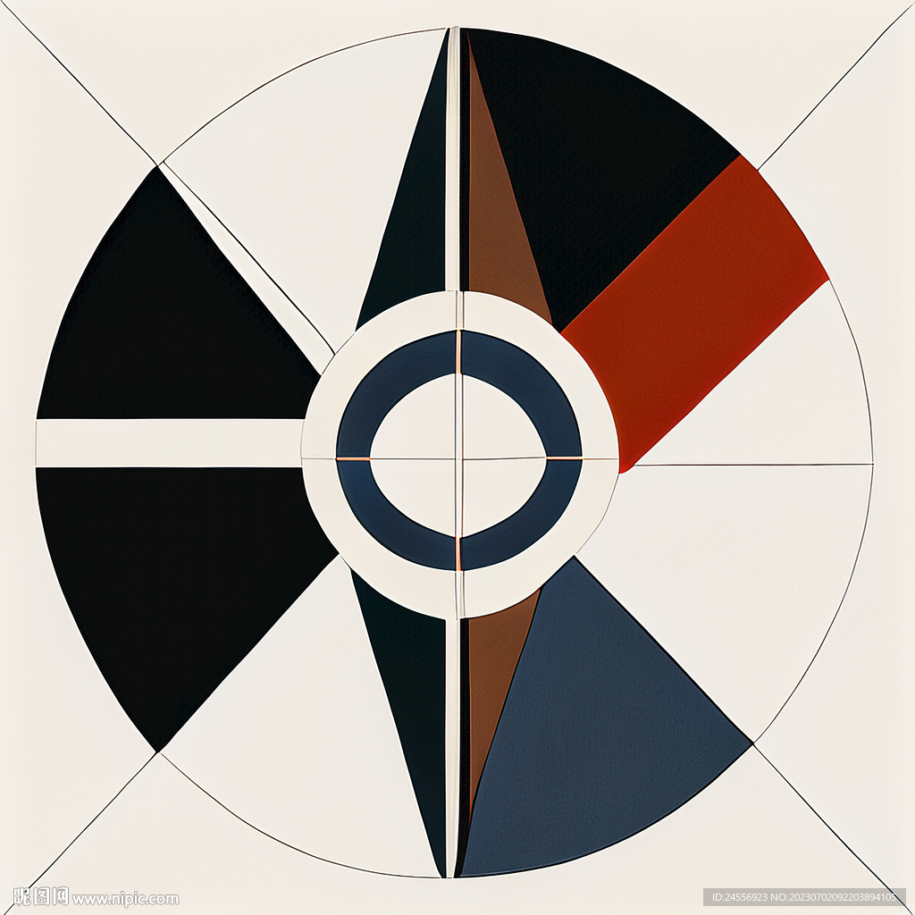 抽象色块拼接画