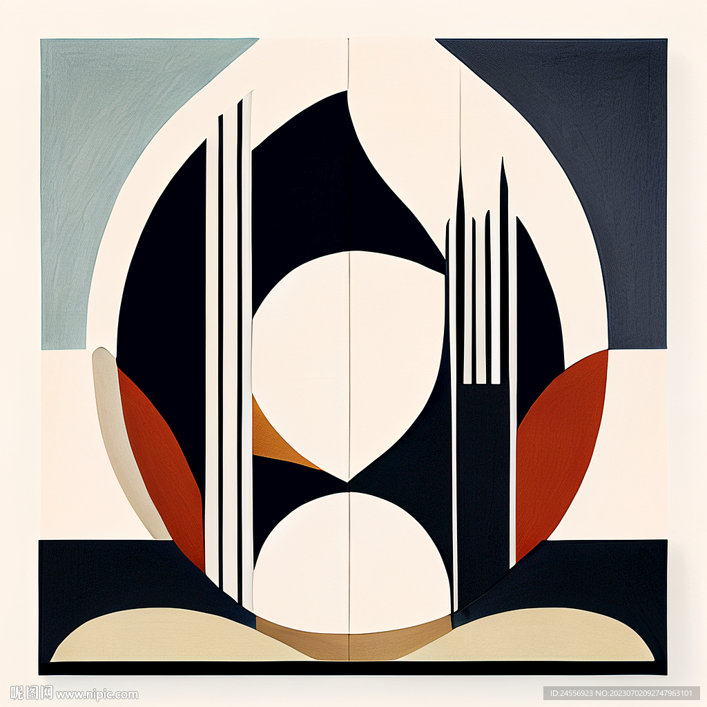 抽象色块装饰画