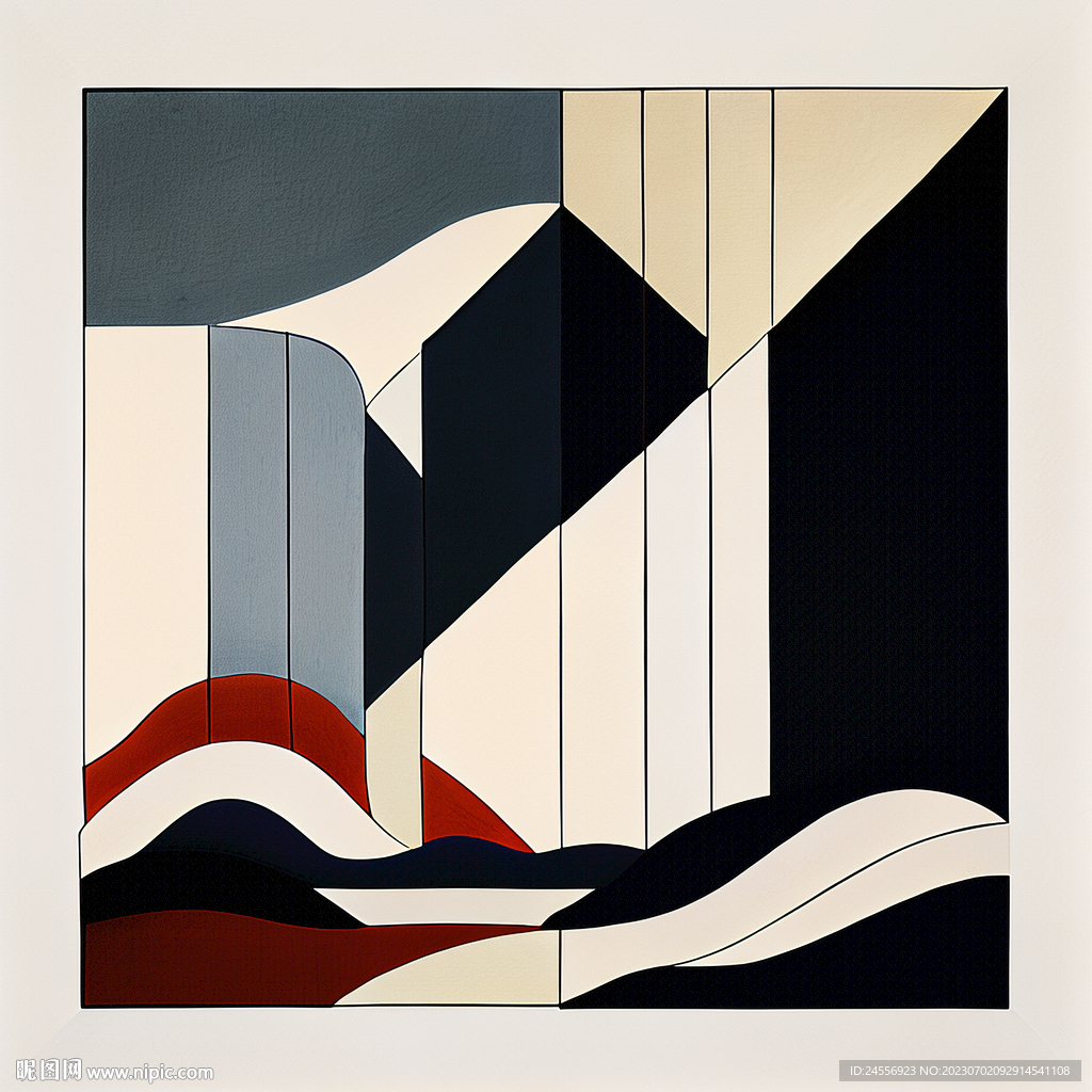 抽象色块装饰画