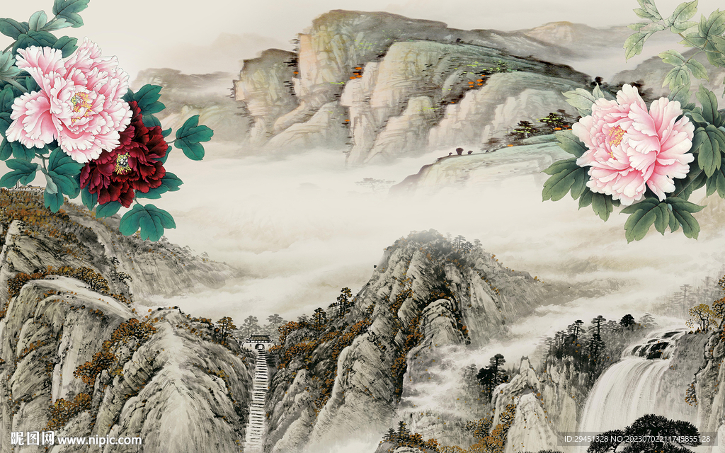 人气 最新中式山水 Tif分层