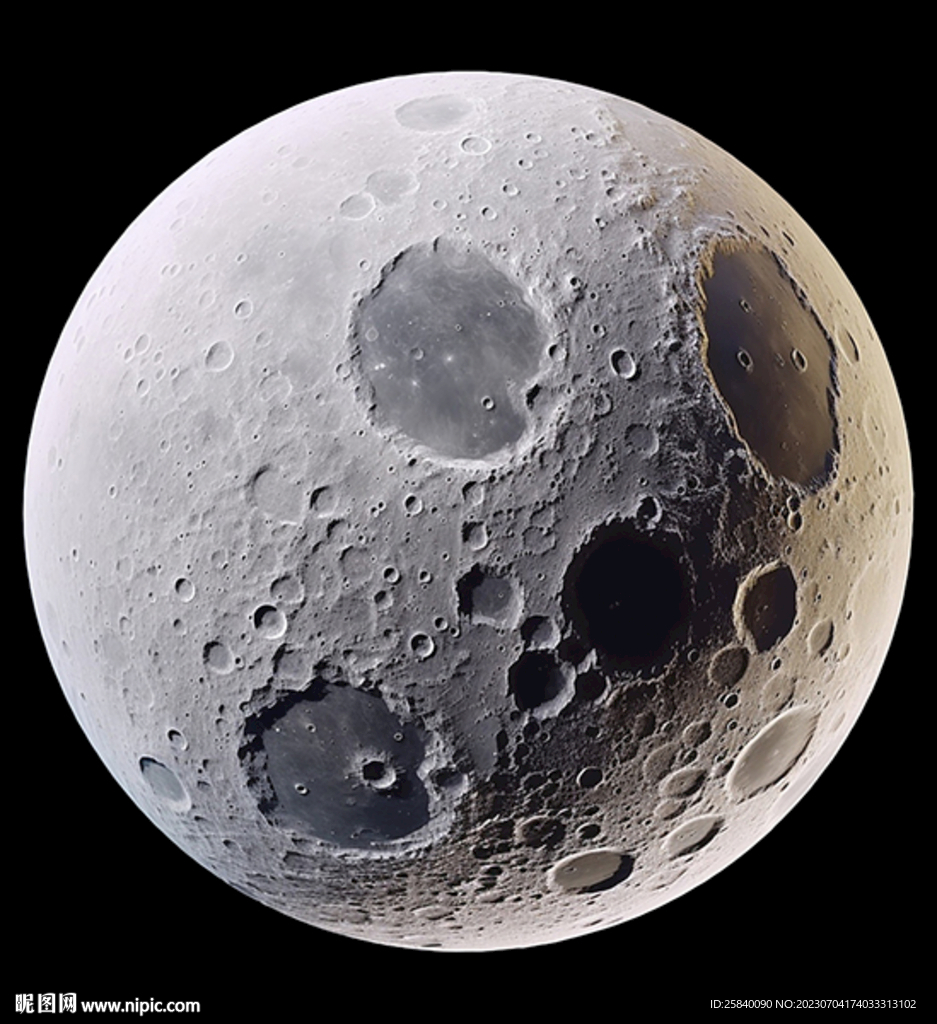 月球表面灯箱素材