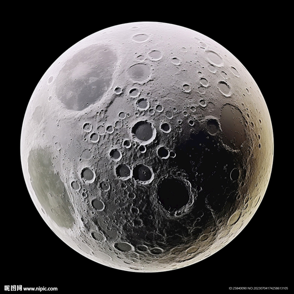 月球表面灯箱素材