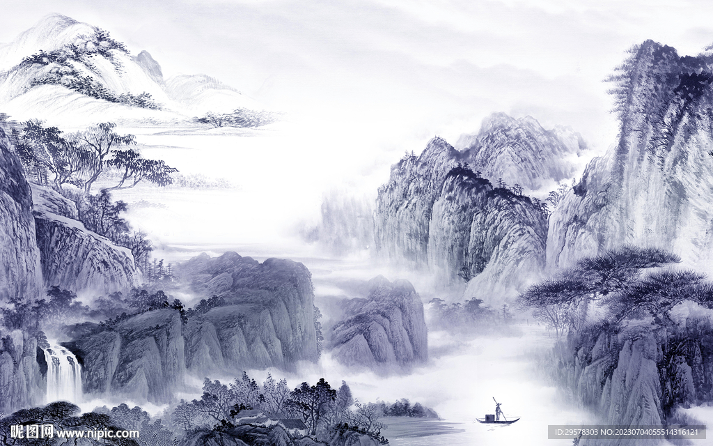 大气 现代中式山水 TIf分层