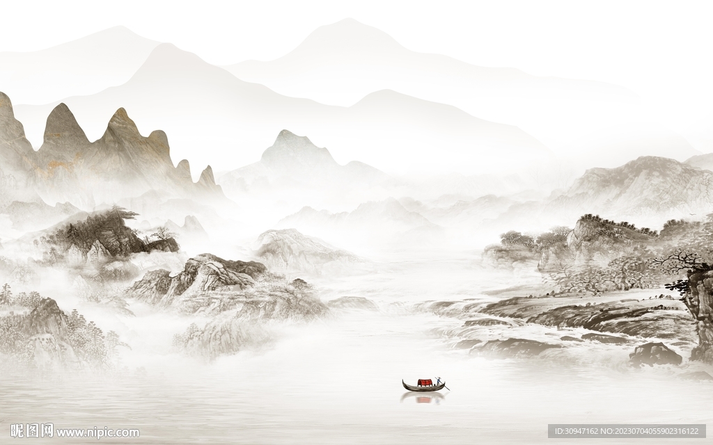 新款 中式山水新图 tIf分层