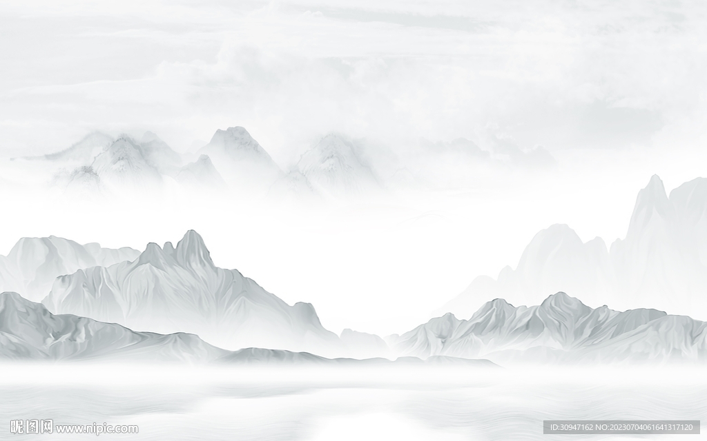 简约 中式山水新图 tIf分层