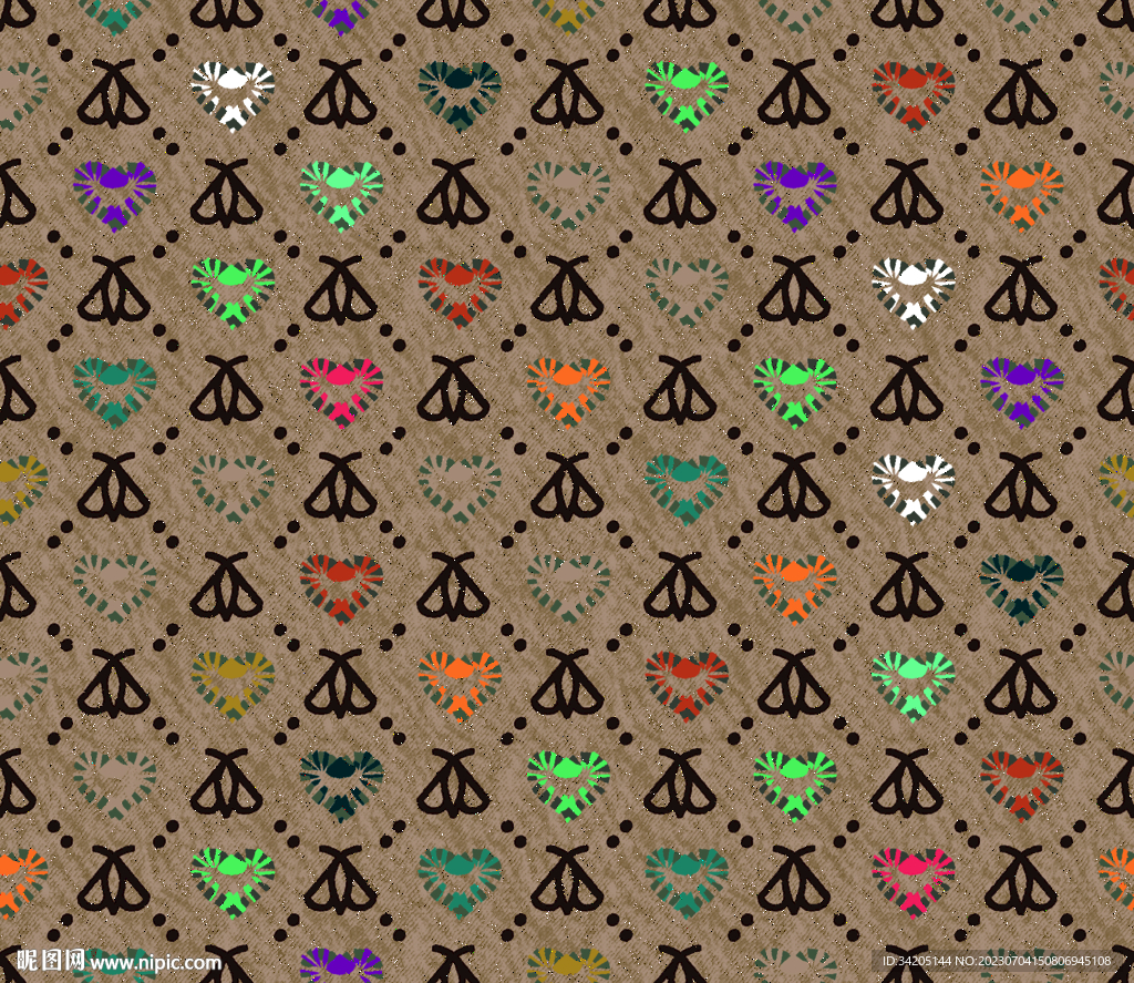 几何 爱心 民族风