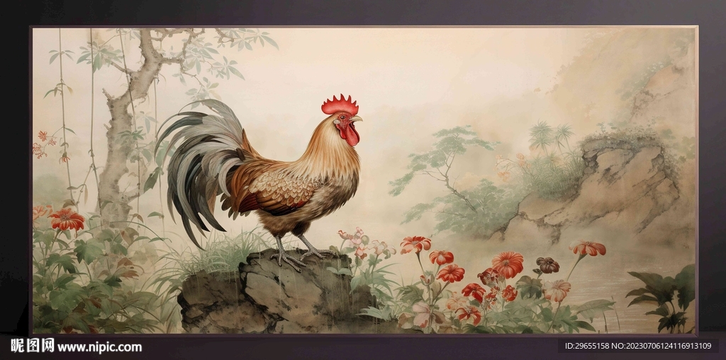 山水画装饰画无框画