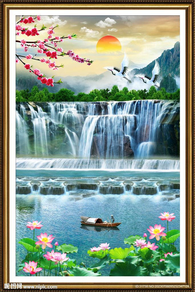 源远流长山水画