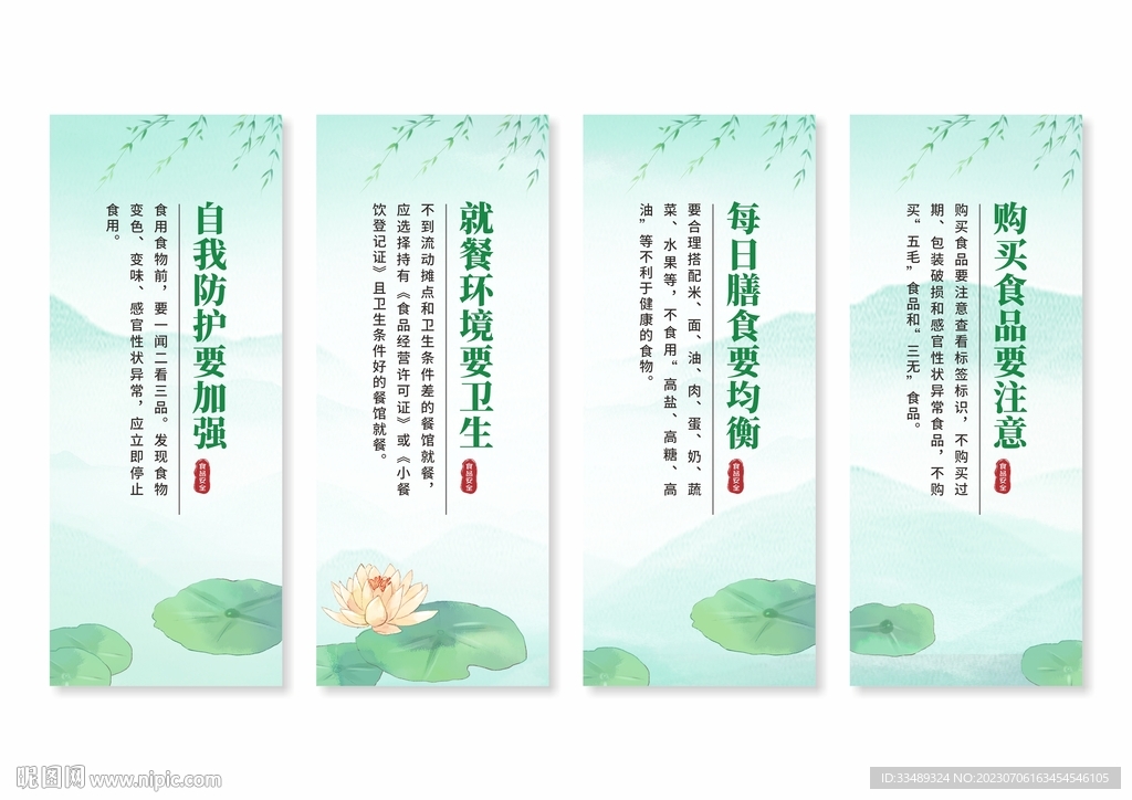 校园食品安全展板挂画