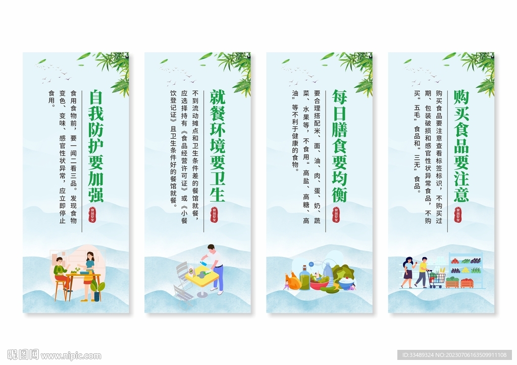 校园食品安全展板挂画