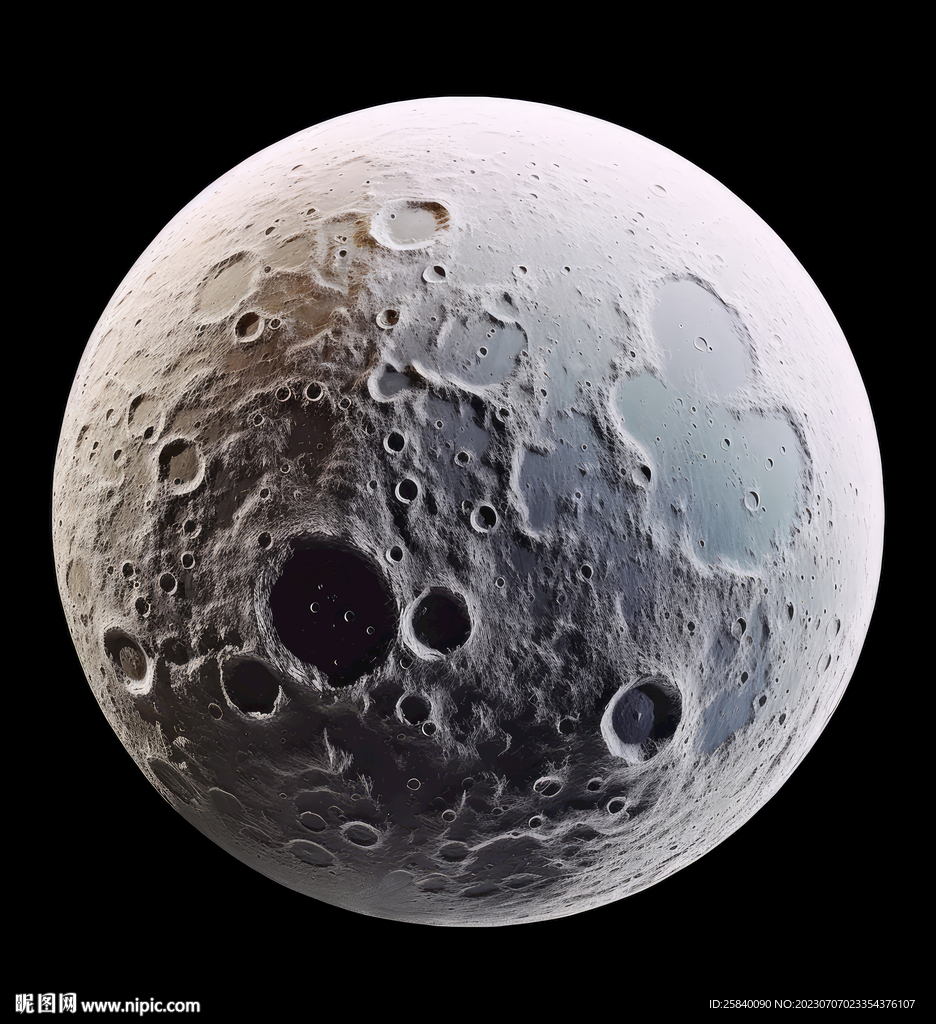 月球表面灯箱素材