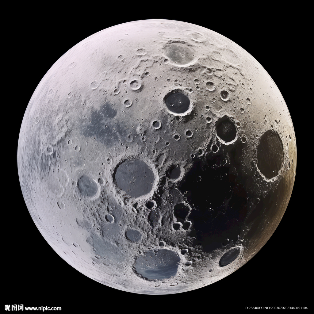 月球表面灯箱素材