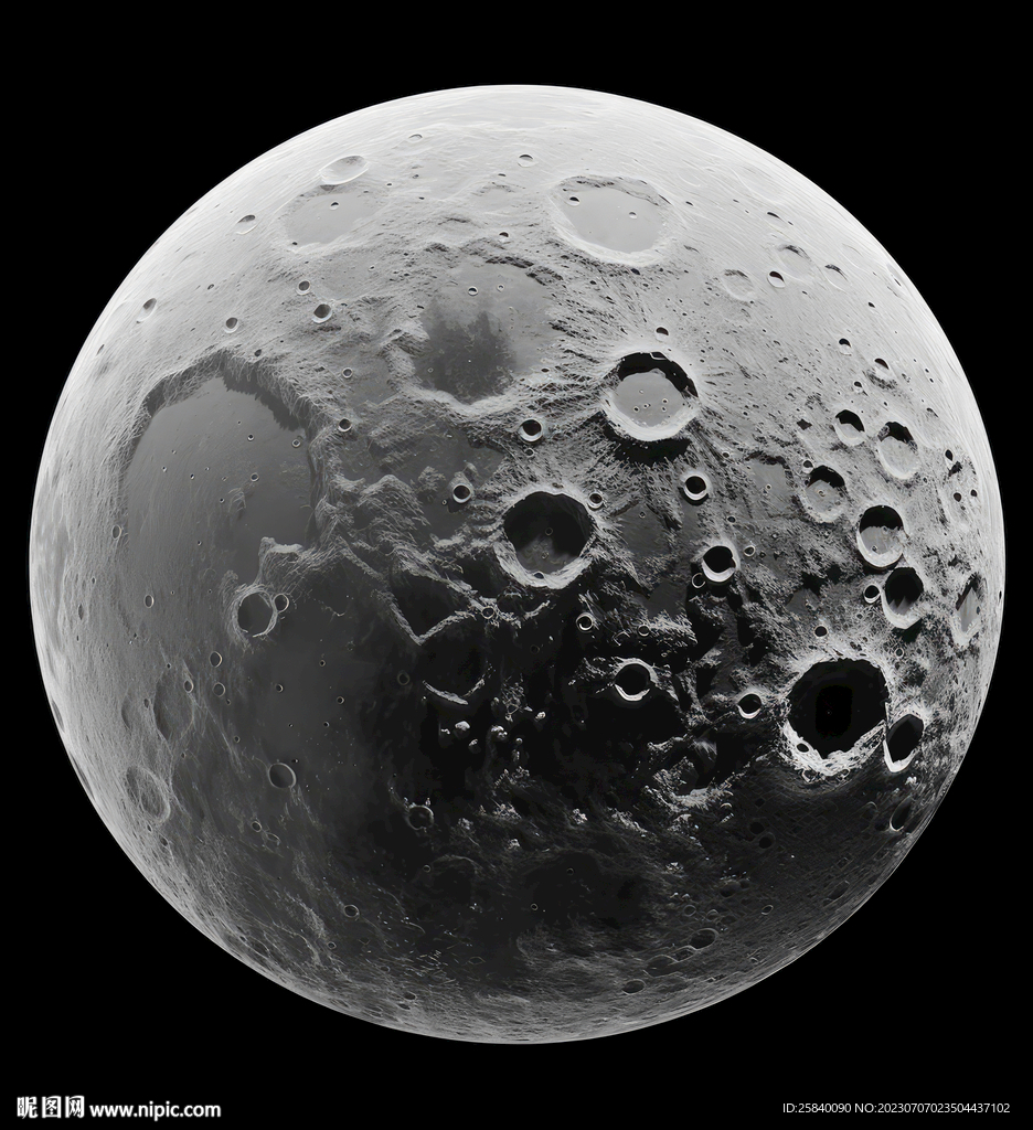 月球表面灯箱素材