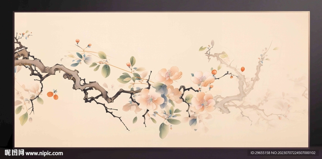 山水画装饰画无框画