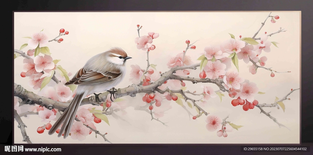 山水画装饰画无框画