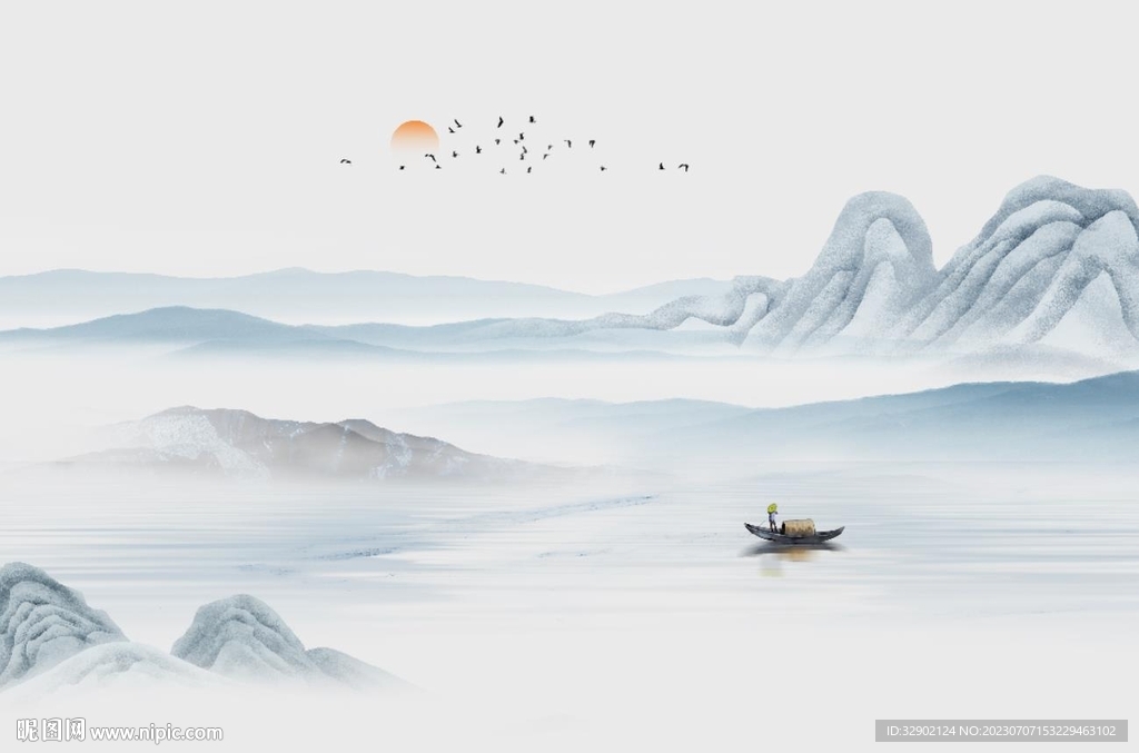 江山如画背景墙