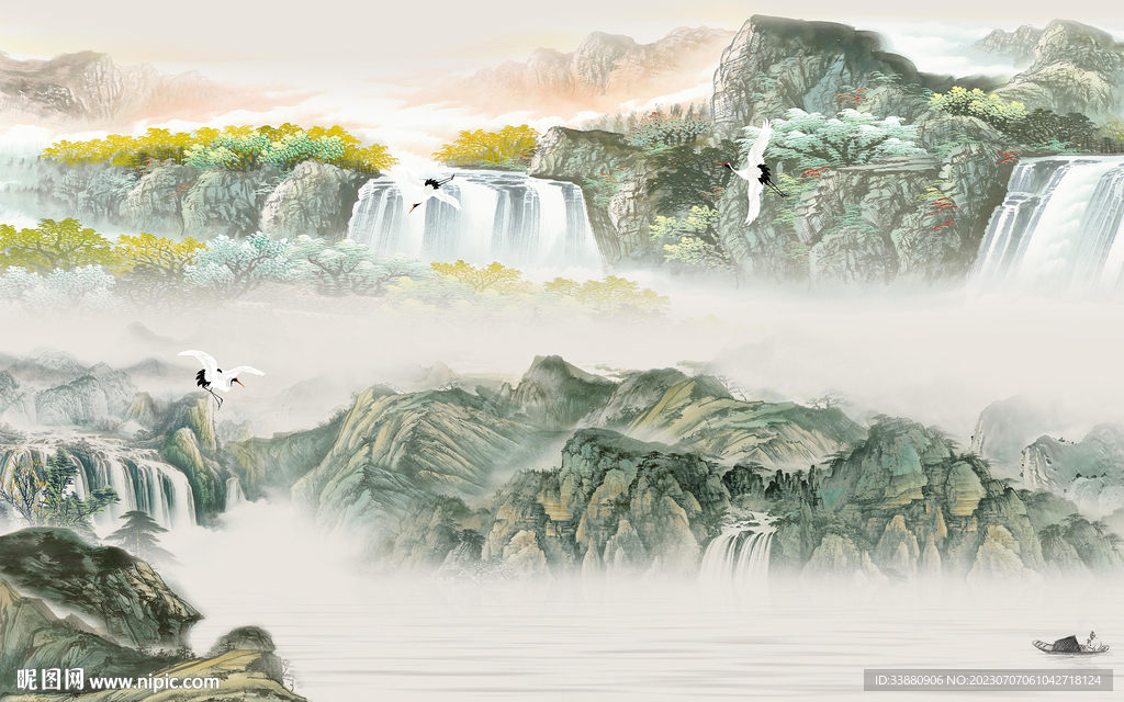 新品 简约最新山水 TiF分层